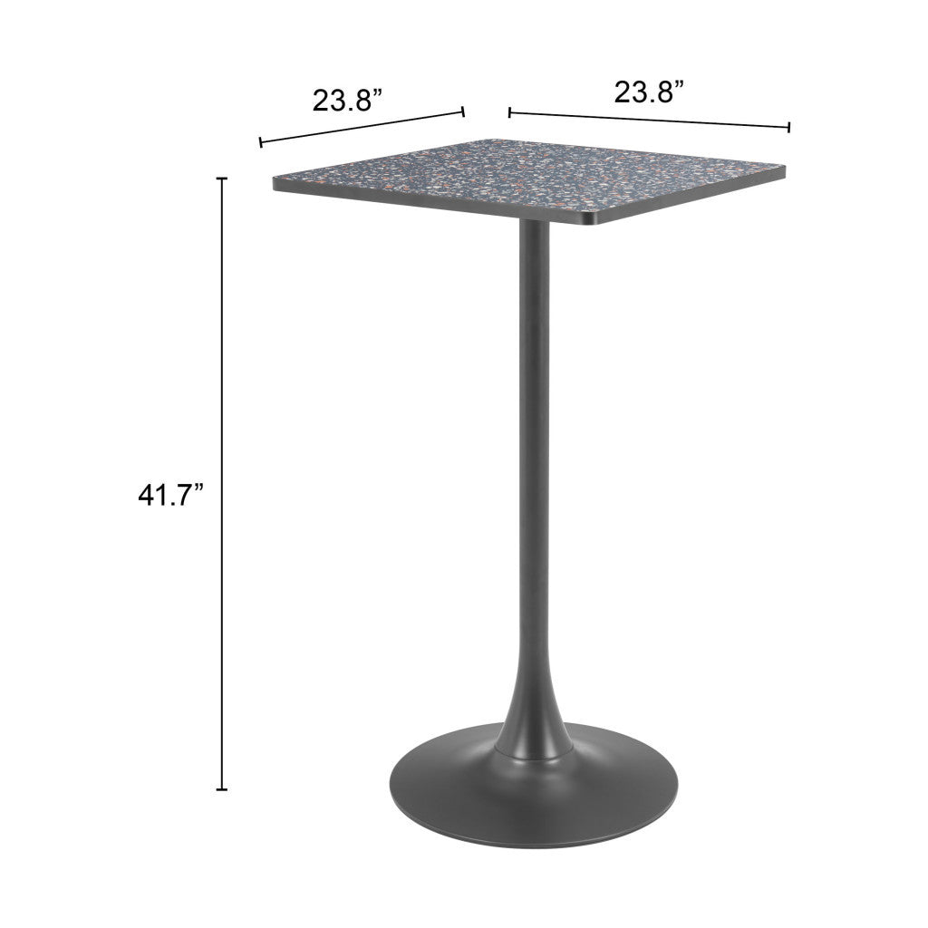 24" Black Wood Square Bar Table-8