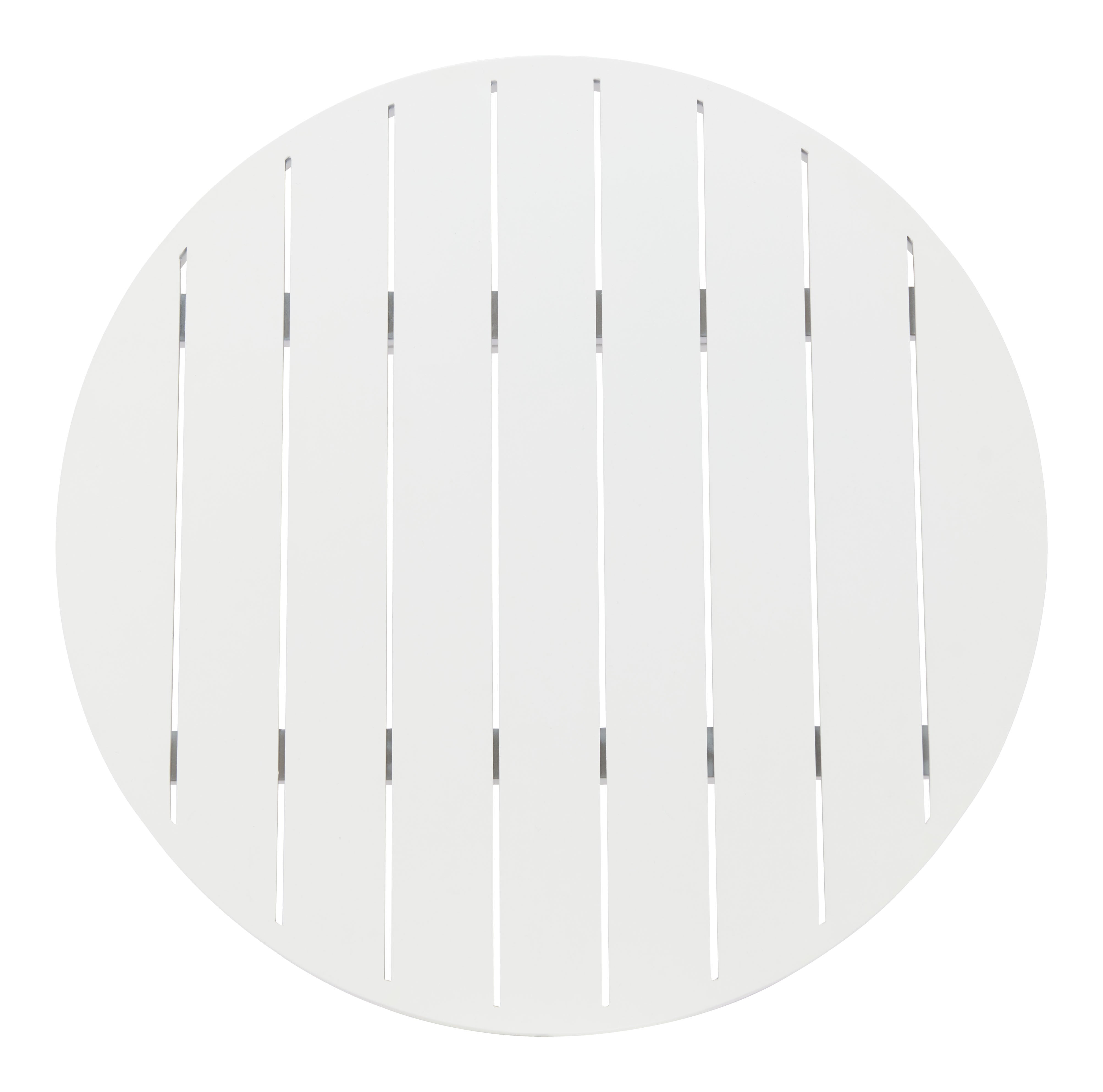 24" White Aluminum Rounded Bar Table-4