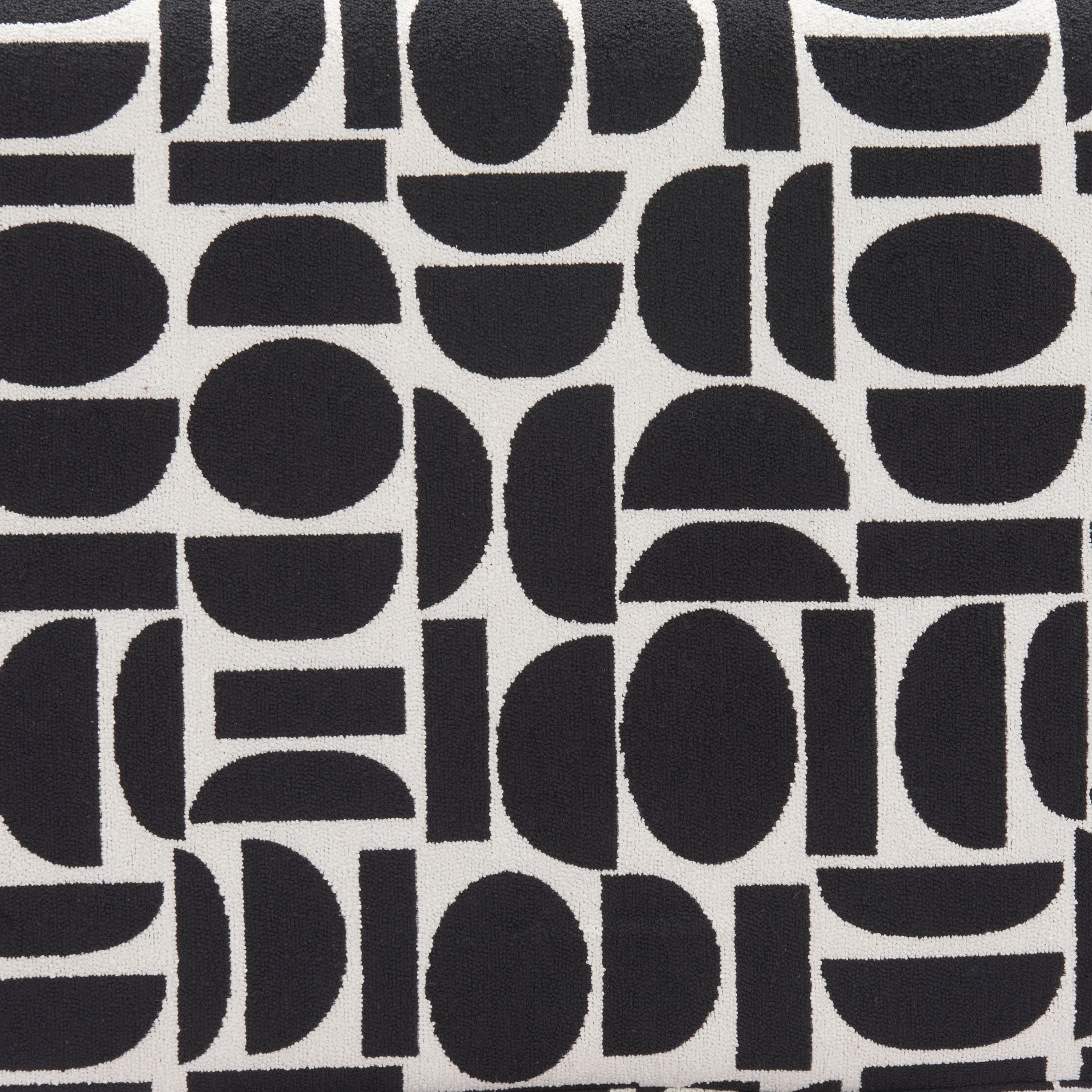 49" White and Black Fabric and Solid Wood Upholstered Bench-7