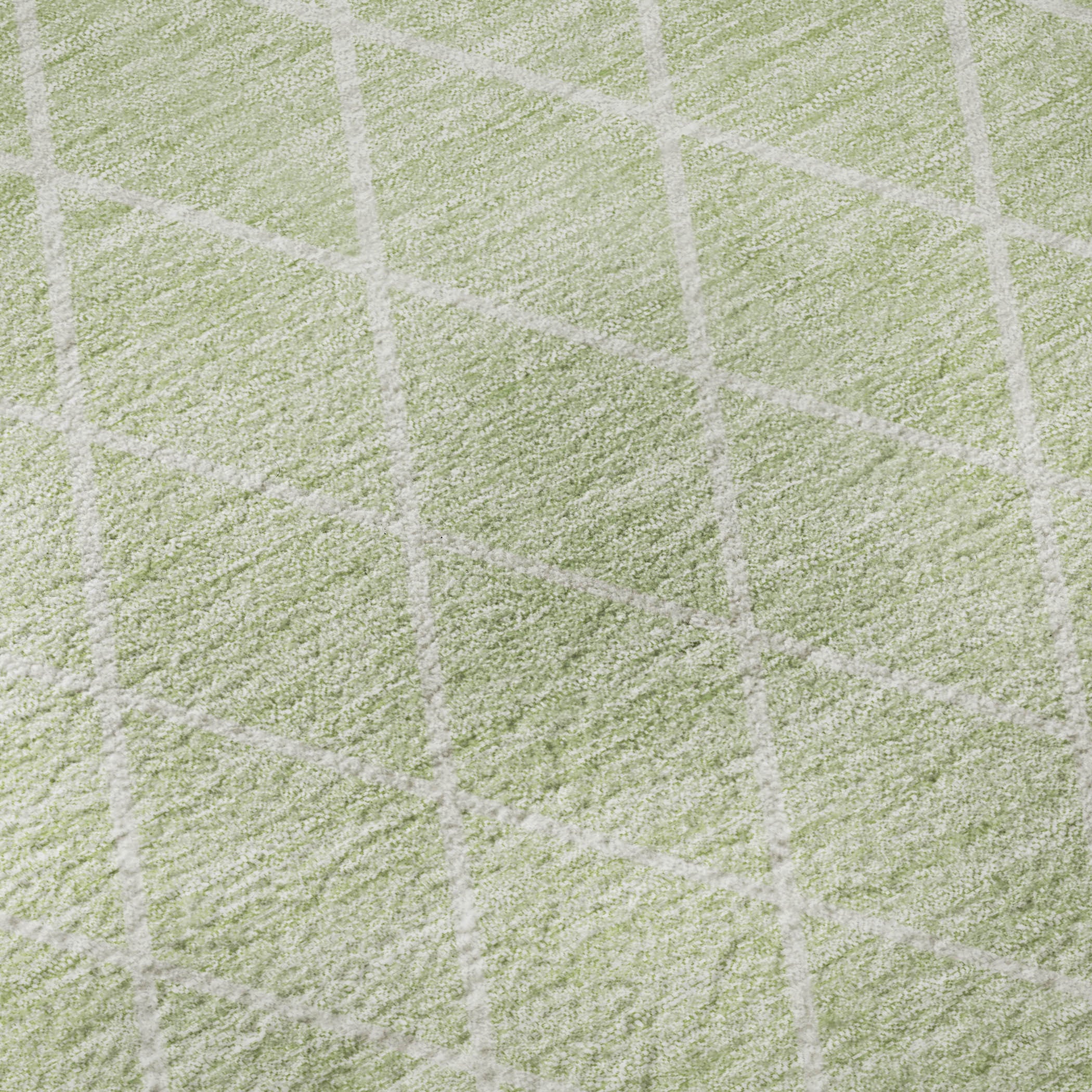 5' X 8' Mint Green And Ivory Geometric Washable Area Rug With UV Protection-7