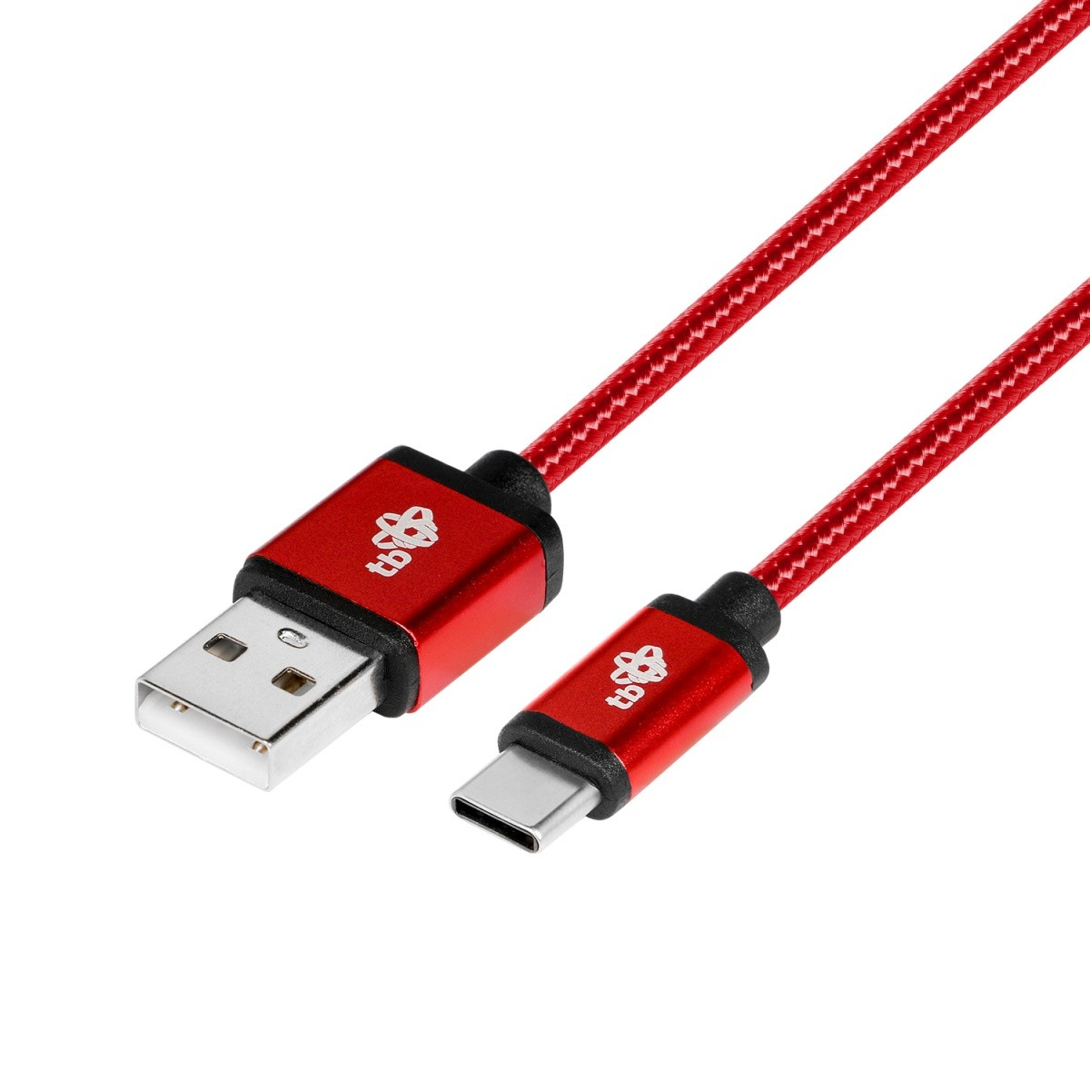 Kabel USB TB Print USB-A - USB-C 1.5 m Czerwony (AKTBXKUCSBA150M) (AKTBXKUCSBA150M)-0