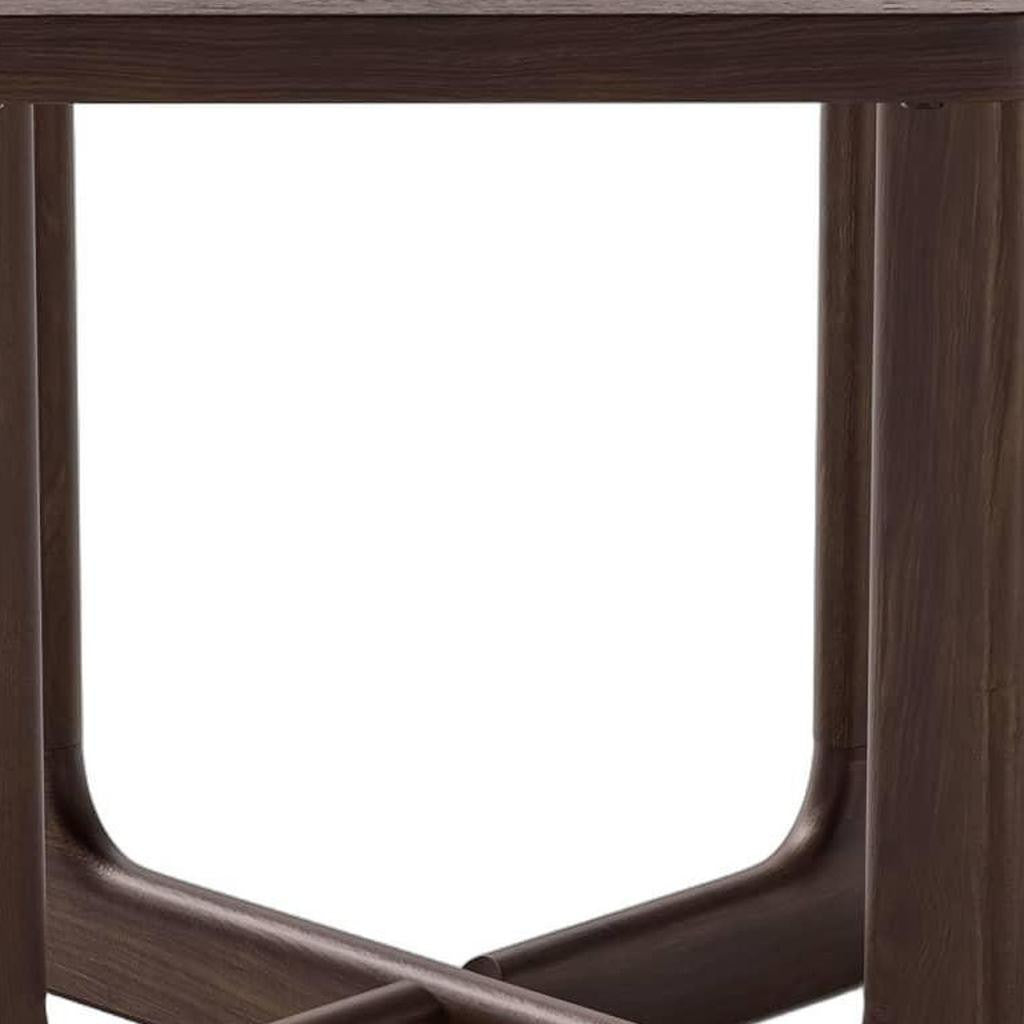 24" Brown Wood Square Cross Legs End Table-1