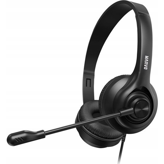 Marvo HP1001 слушалки с кабел и микрофон – черни (HP1001)-0