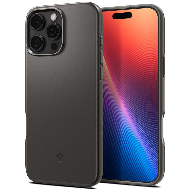 Spigen Thin Fit MagSafe Gunmetal iPhone 16 Pro tok (ACS08107)-0