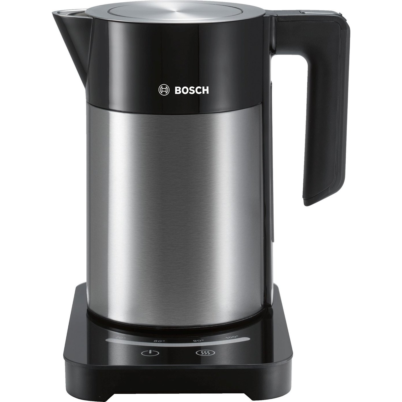 Bosch TWK7203 rýchlovarná kanvica 1,7 L 1850 W Čierna, Nerezová oceľ (TWK7203)-0
