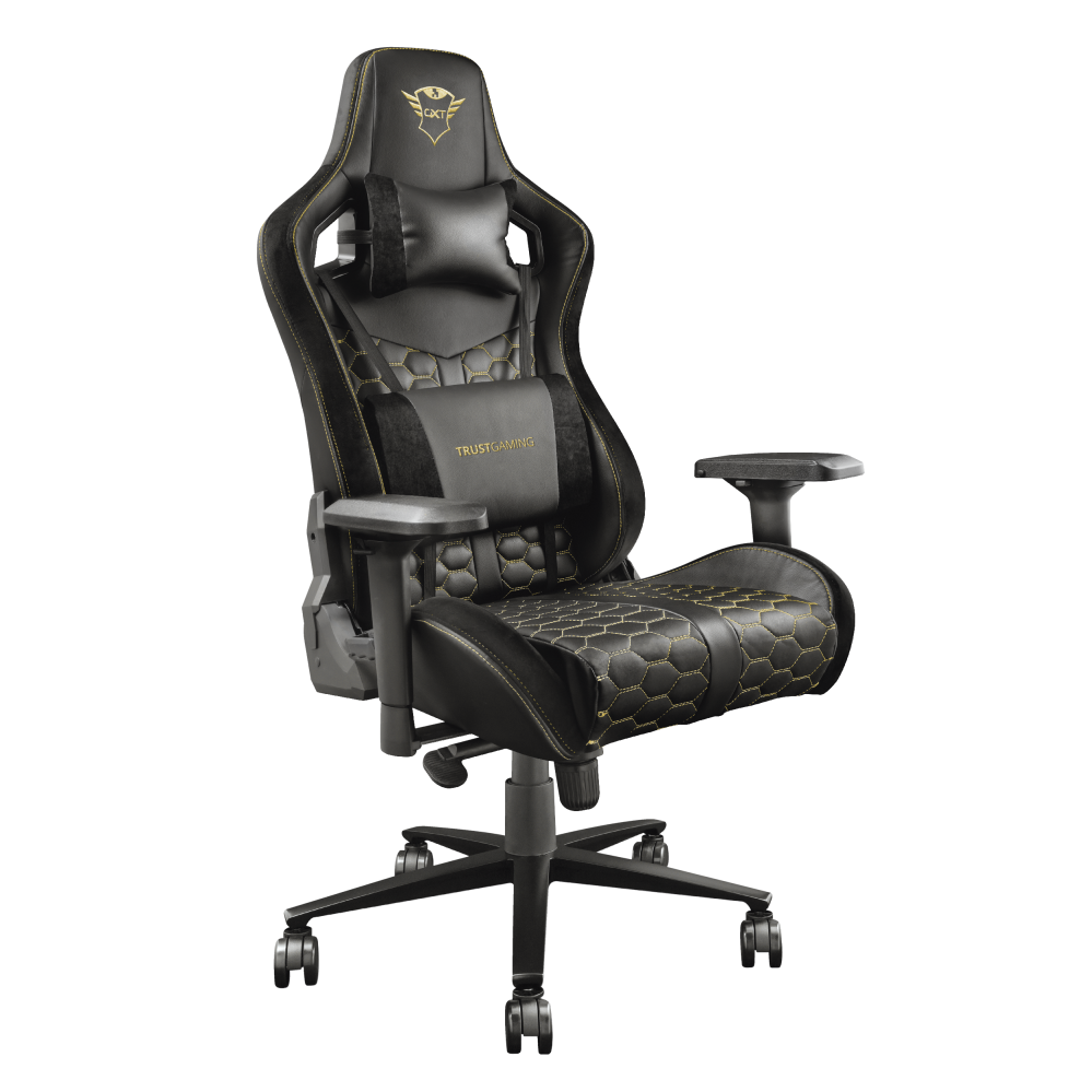 Trust GXT 712 Resto Pro Univerzális gamer szék Fekete, Sárga (23784)-0