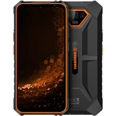 Smartfon myPhone Hammer Iron V 6/64GB Czarno-pomarańczowy (IRON V Orange) (SMARTFON HAMMER IRON V pomarańczowy)-0