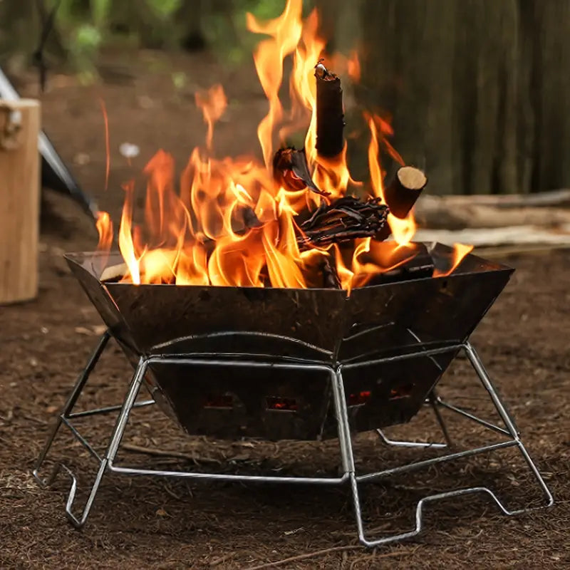 Hexagonal Stainless Steel Wood Stove-1