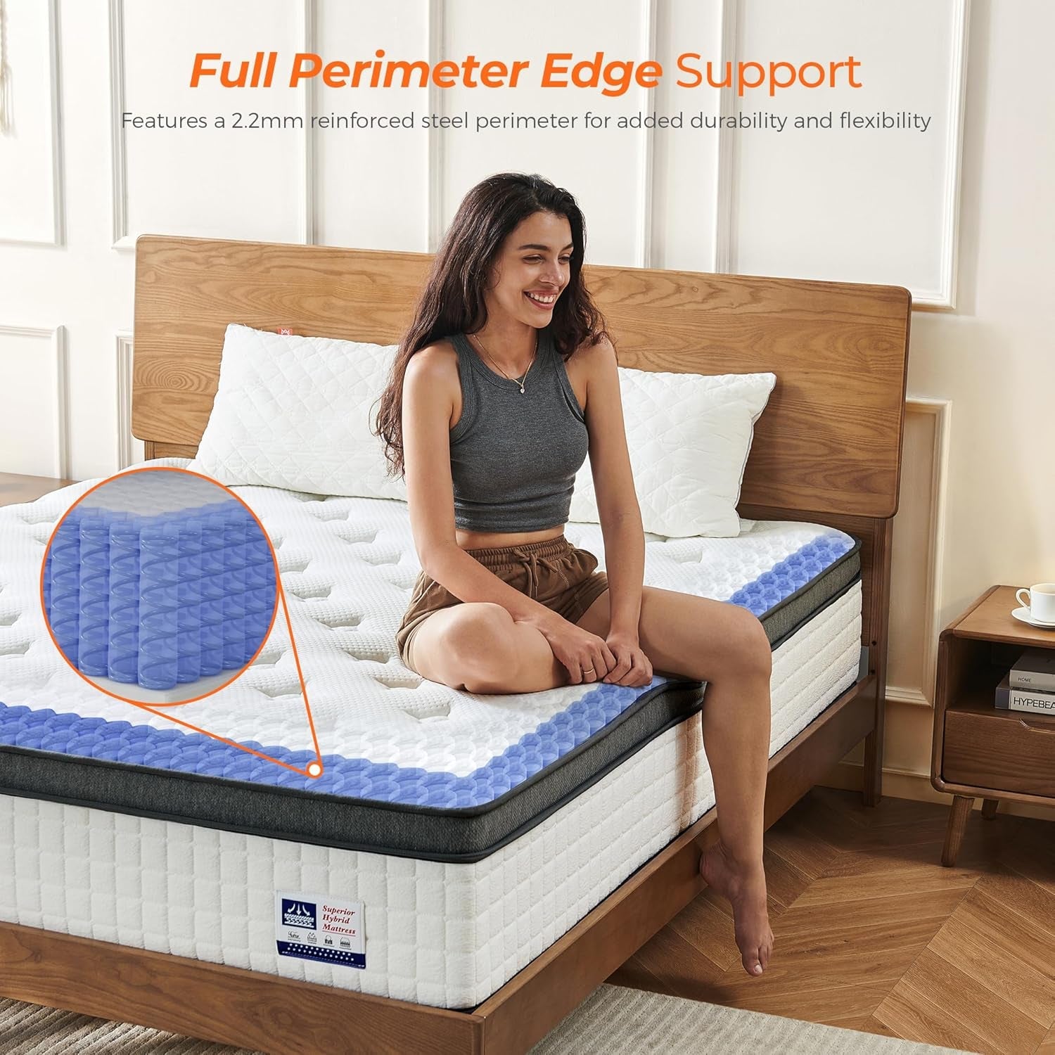 Queen Size Hybrid Mattress Gel MemoryFoam ProEdition-2