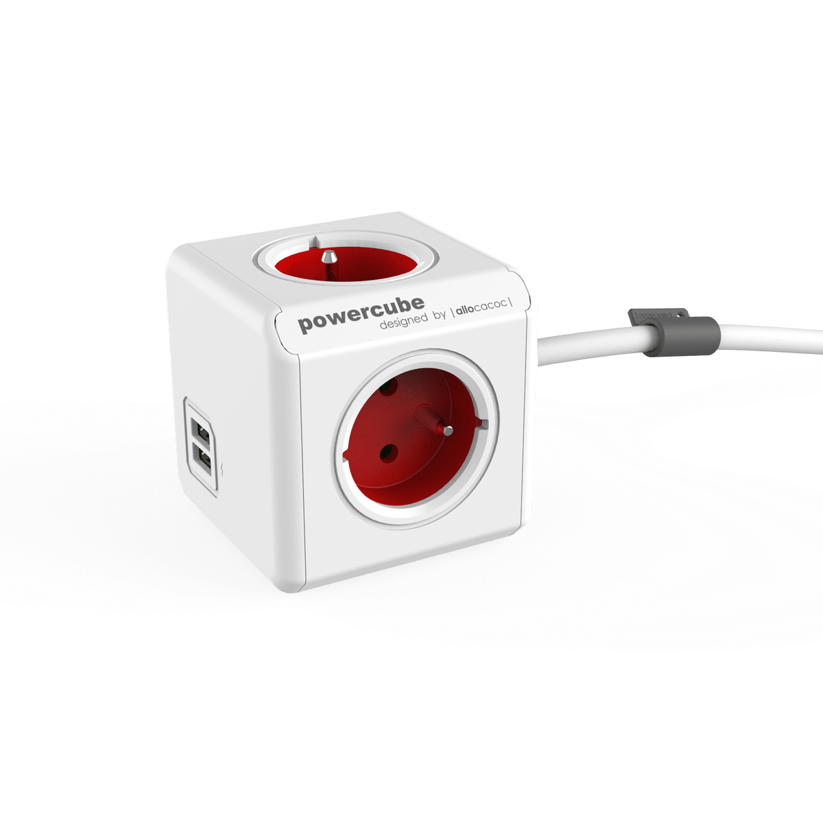 PowerCube Przedłużacz Extended USB 1,5m czerwony (2402RD/FREUPC) (2402RD/FREUPC)-0