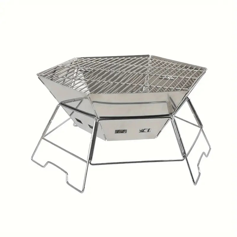 Hexagonal Stainless Steel Wood Stove-0
