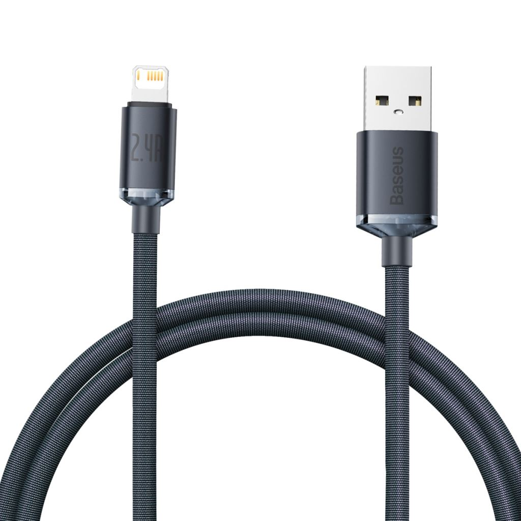 USB kabel - Apple Lightning Baseus 1,2 m černý (CAJY000001)-0
