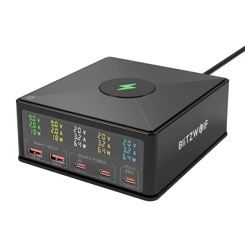 Nabíječka do sítě Blitzwolf 868H, 2xUSB-A, 3xUSB typu C, 160W (868H)-0