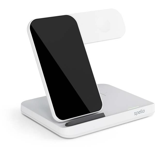 Spello by Epico 3in1 Samsung vezeték nélküli töltőállvány - fehér (9915101100159)-0