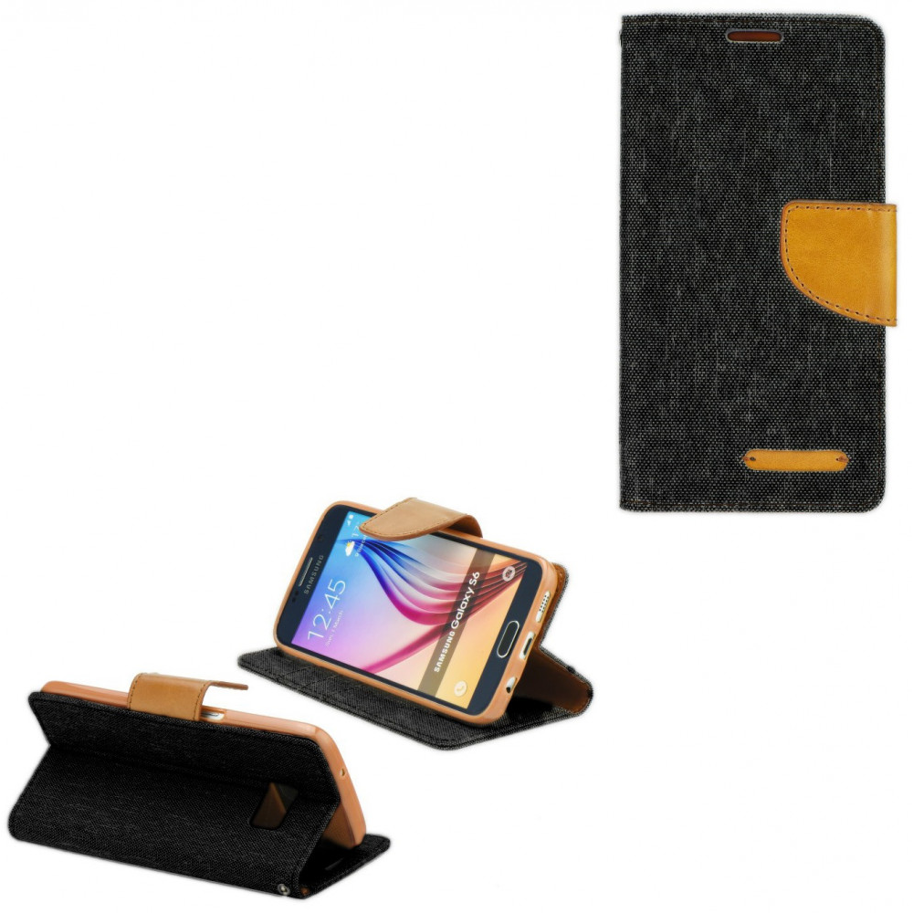 Apple iPhone 11 Pro, husa cu deschidere laterala, suport, Canvas Book, negru (85193) (85193)-0