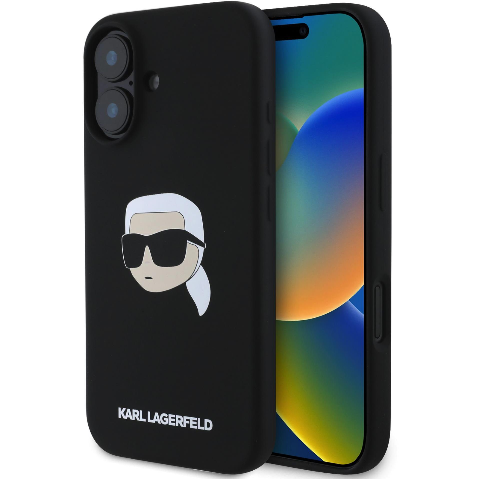 Zadní Kryt Karl Lagerfeld pro Apple Iphone 16 černá (KLHMP16SSKHPPLK)-0