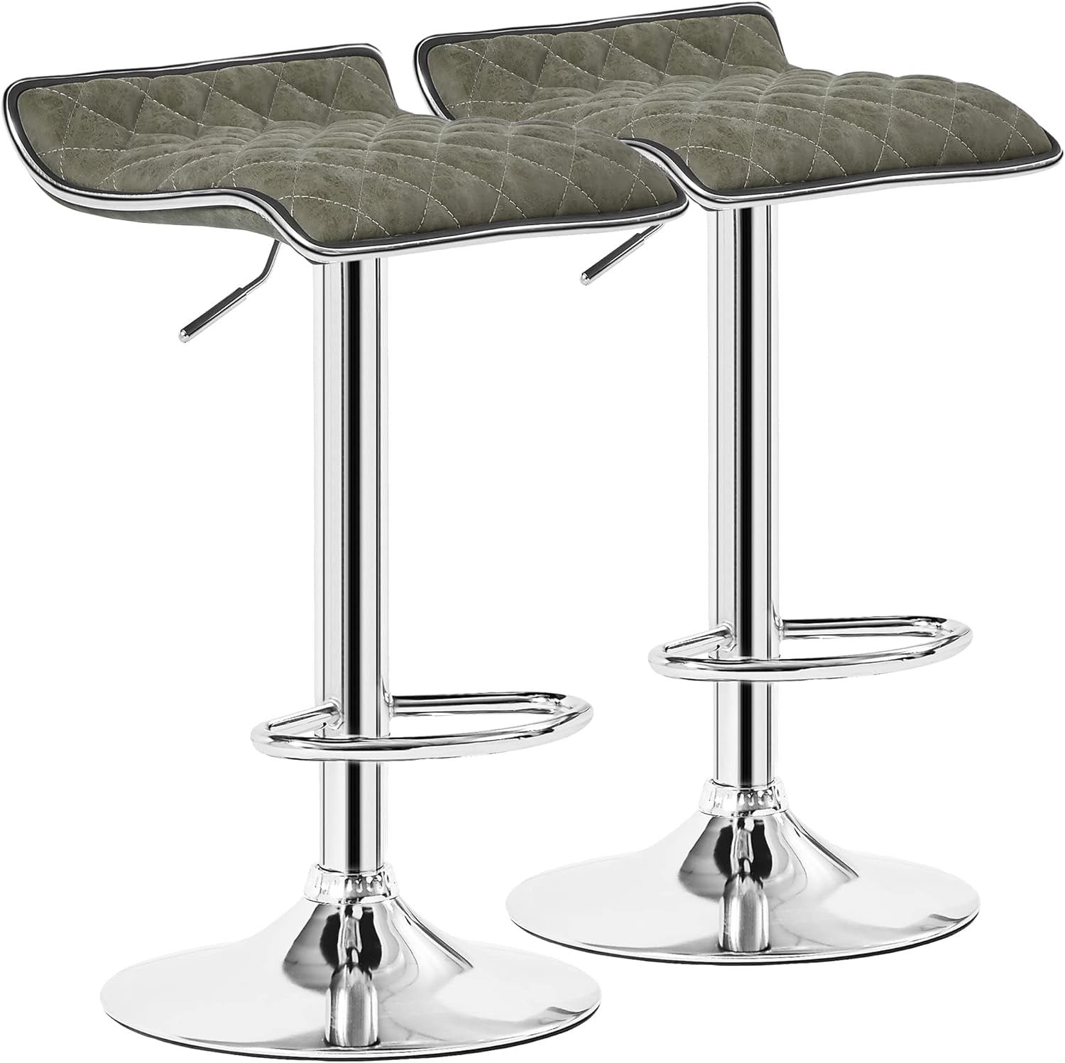 Adjustable Bar Stools Set of 2, Bar Height Stools for Kitchen Counter-0