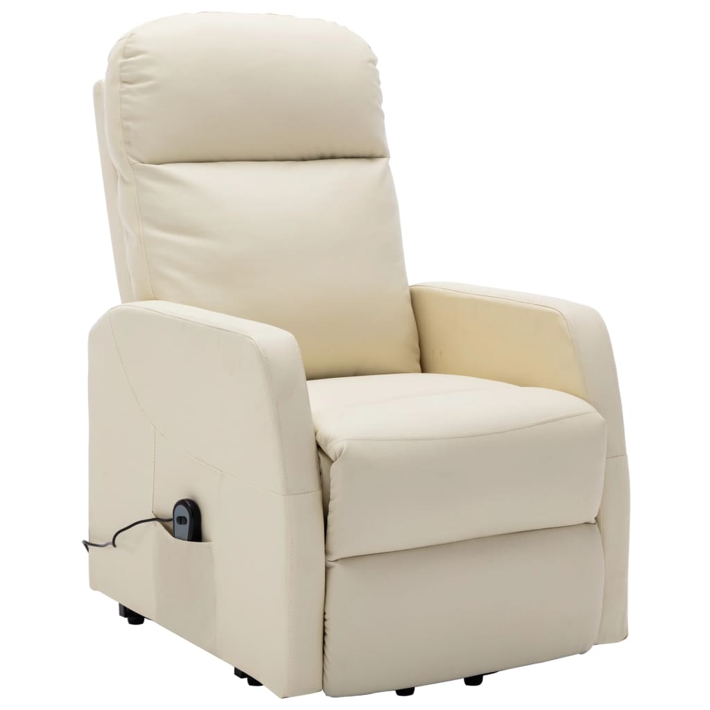 vidaXL Power Lift Recliner Electric Lift Chair for Home Theater Faux Leather-4