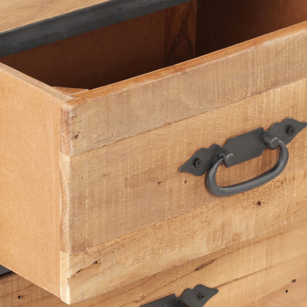 vidaXL Bedside Cabinet 15.7"x11.8"x20.1" Solid Reclaimed Wood-4