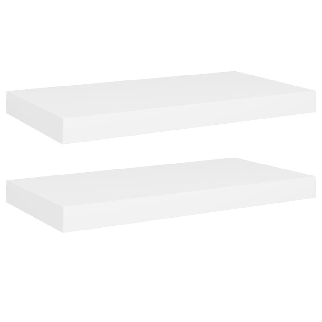 NNEVL Floating Wall Shelves 2 pcs White 50x23x3.8 cm MDF-1