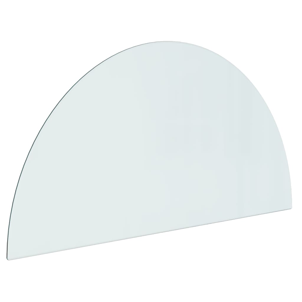 NNEVL Fireplace Glass Plate Half Round 1000x500 mm-1