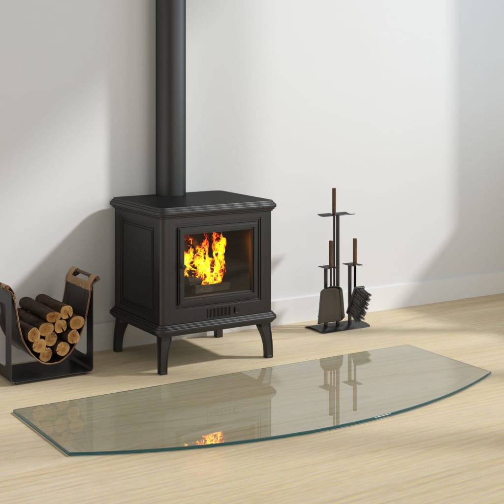 NNEVL Fireplace Glass Plate 120x50 cm-0