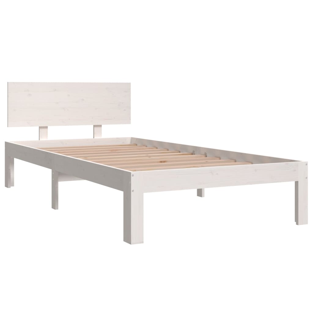 NNEVL Bed Frame without Mattress White 90x190 cm-2