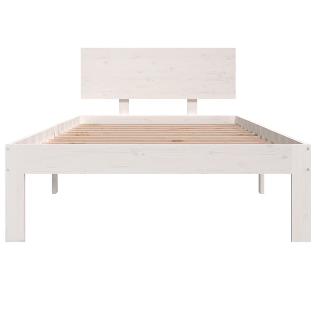 NNEVL Bed Frame without Mattress White 90x190 cm-3