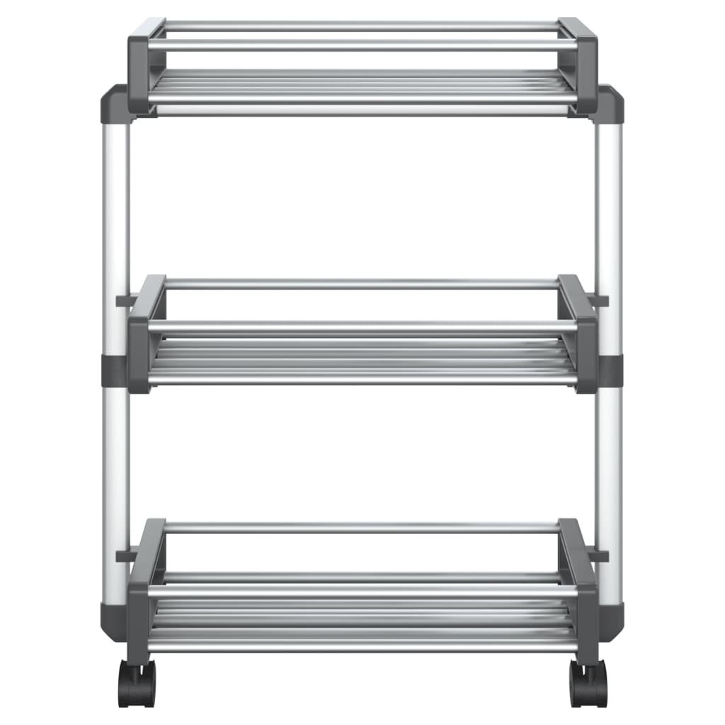 vidaXL Storage Trolley 23.2"x7.9"x29.5" Aluminum-1
