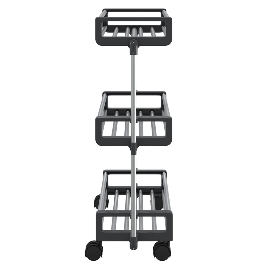 vidaXL Storage Trolley 23.2"x7.9"x29.5" Aluminum-2
