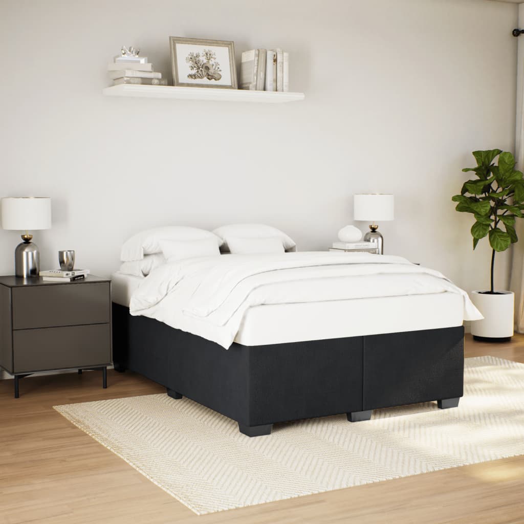 NNEVL Bed Frame without Mattress Black Queen Velvet-0
