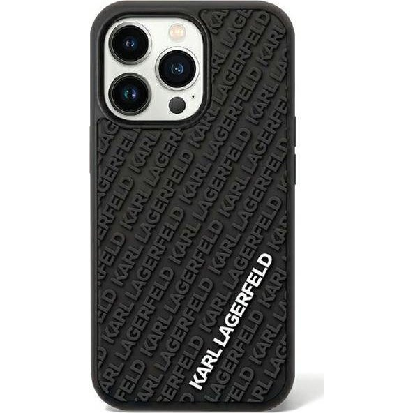 Karl Lagerfeld KLHCN613DMKRLK iPhone 11 6.1" Fekete Keménytok 3D Gumi Több Logóval (KF001762)-0