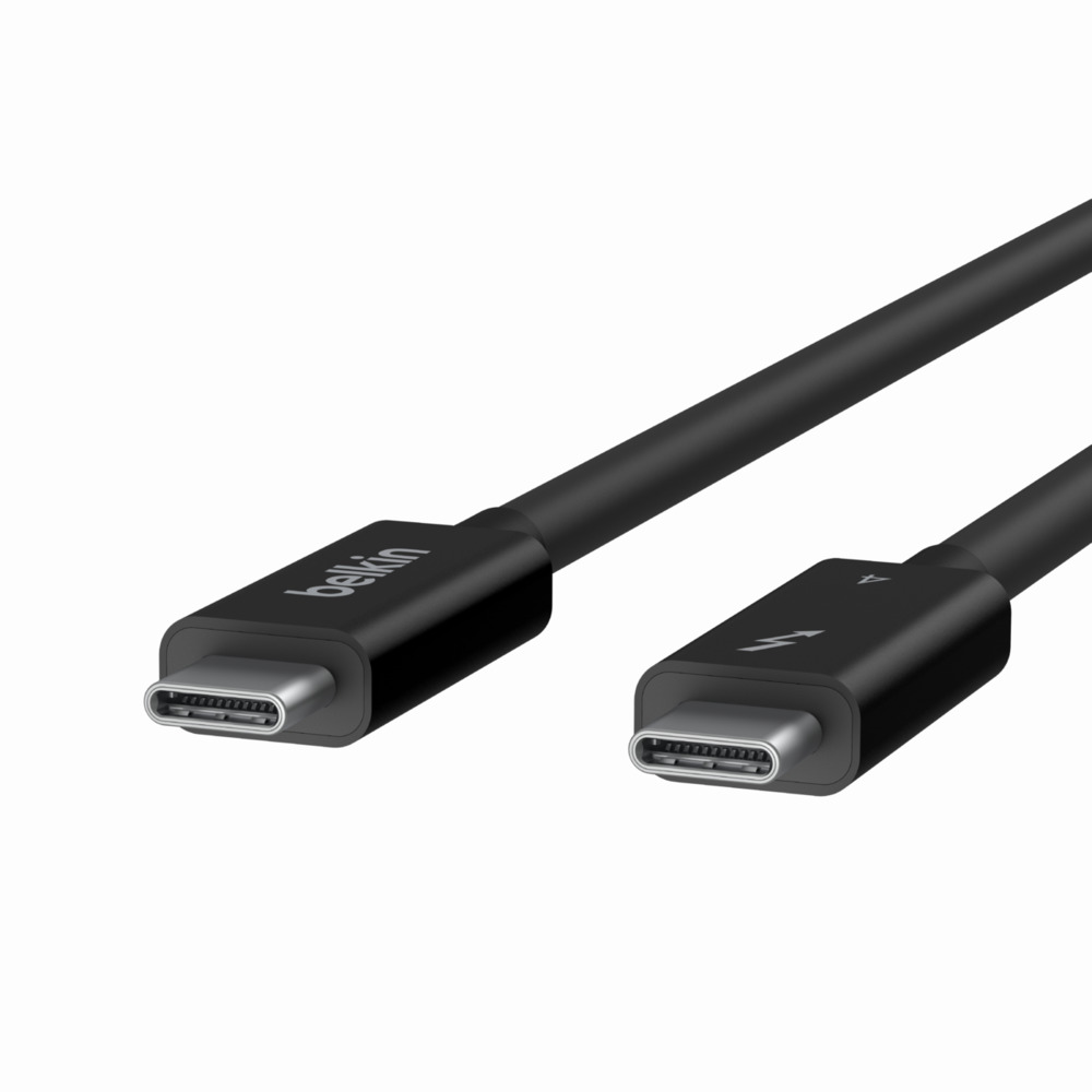 Belkin Thunderbolt 4 USB-C apa - USB-C apa Adat és töltőkábel - Fekete (0,8m) (INZ002BT2MBK)-0