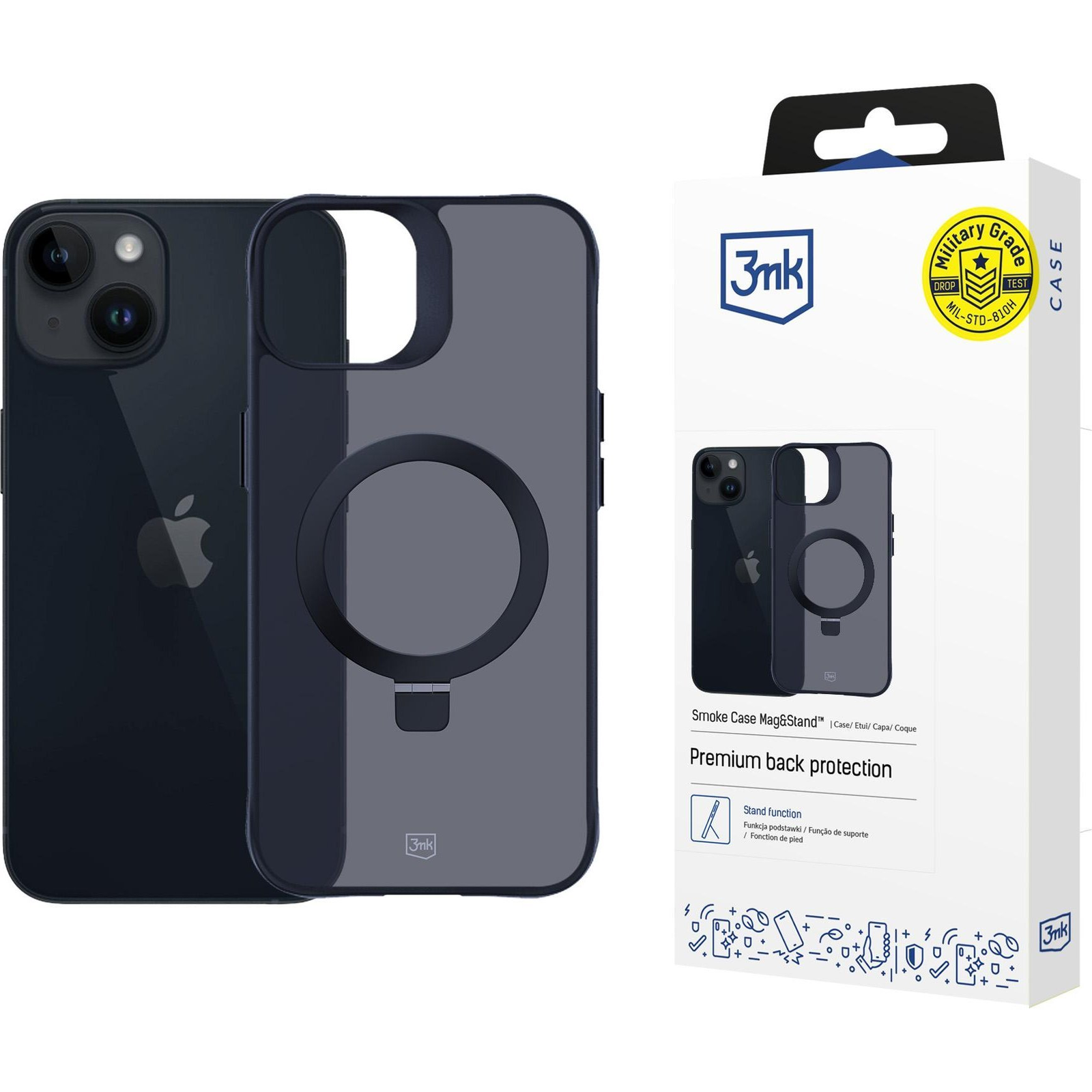 3MK 3MK Smoke Case iPhone 14 Plus Magsafe & Stand (3MK15668)-0