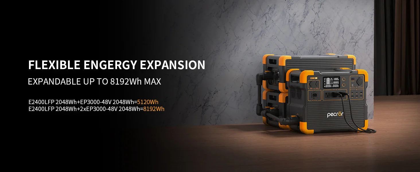 2400W Portable Power Station – Pecron E2400LFP, 2048Wh LiFePO4, Fast Solar Charging-5