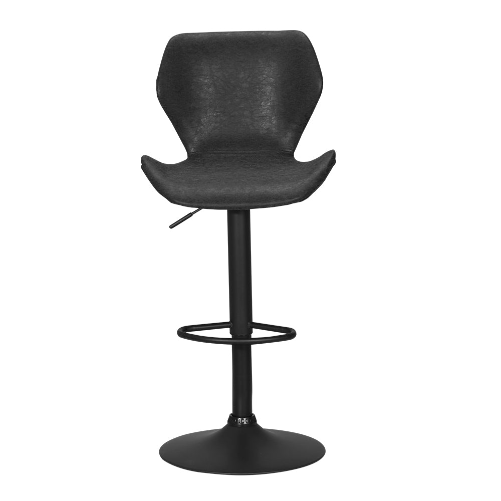 NNEDSZ Set of 2 Bar Stools Kitchen Stool Chairs Metal Barstool Swivel Black Frawley-2