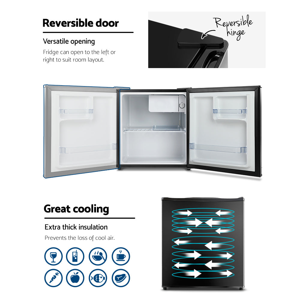 NNEDSZ 48L Portable Mini Bar Fridge - Black-2
