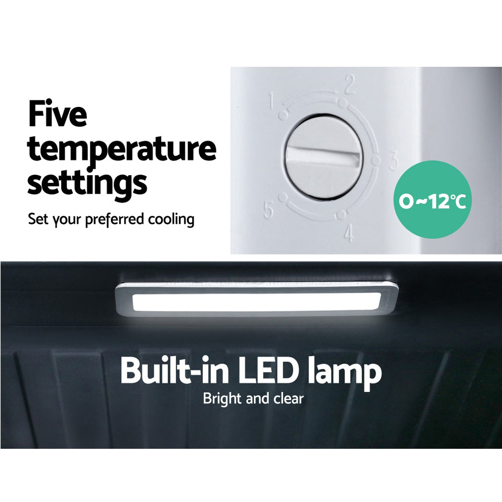 NNEDSZ 70L Bar Fridge Glass Door Mini Countertop Freezer Fridges Bottle Cooler-4