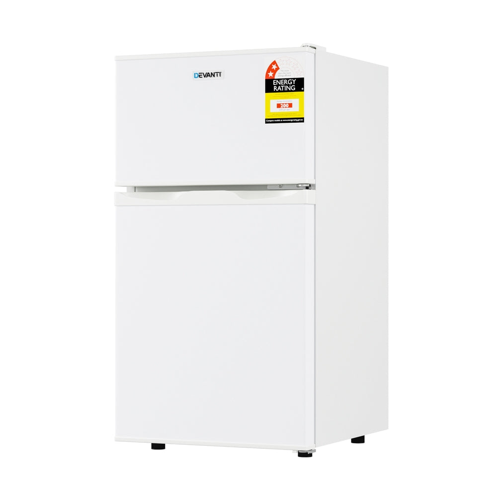 NNEDSZ Devanti 80L Bar Fridge Mini Freezer Refrigerator White-0