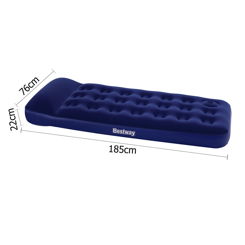 NNEDSZ Single Size Inflatable Air Mattress - Navy-1