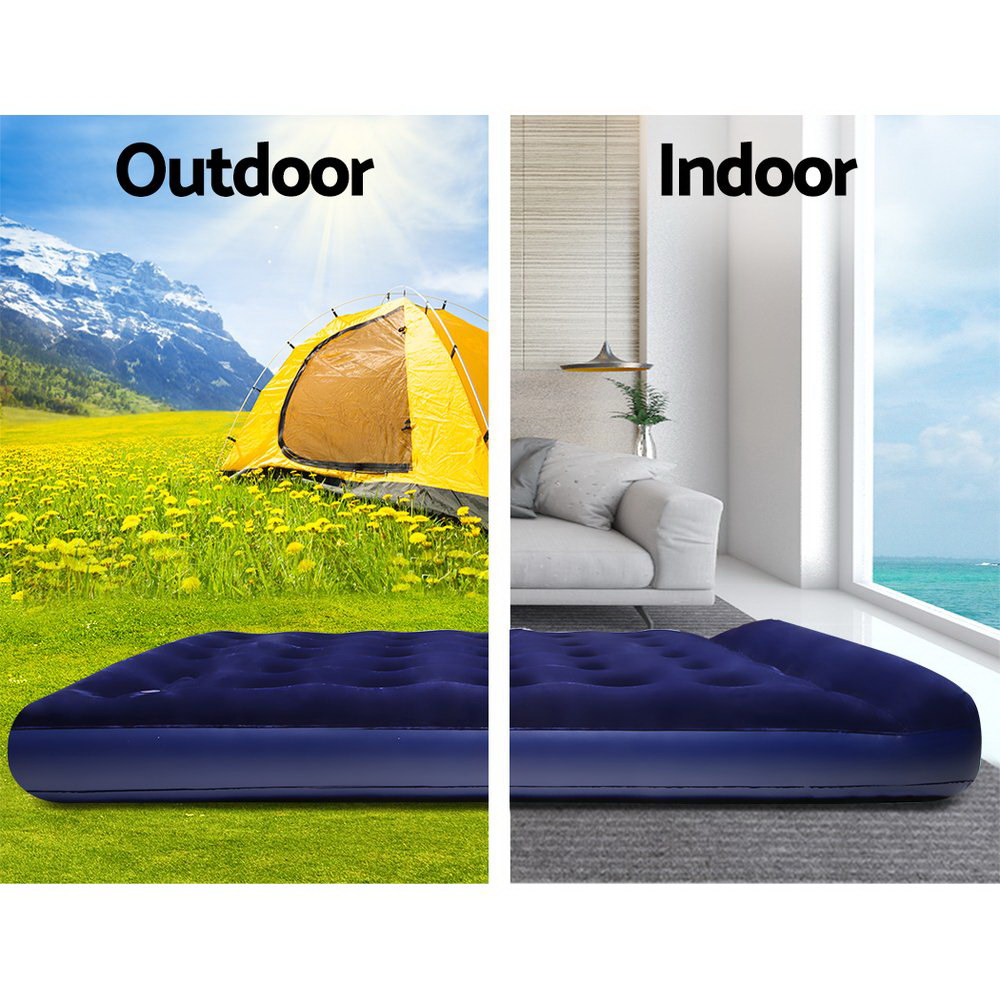 NNEDSZ Single Size Inflatable Air Mattress - Navy-3