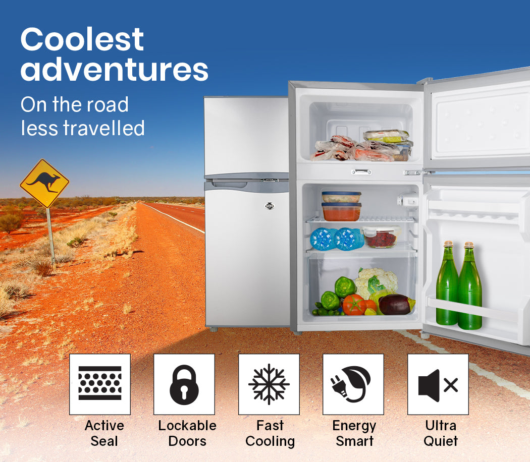 NNEMB 95L Portable Upright Fridge Refrigerator 12V/24V/240V for Motorhome-Caravan-2