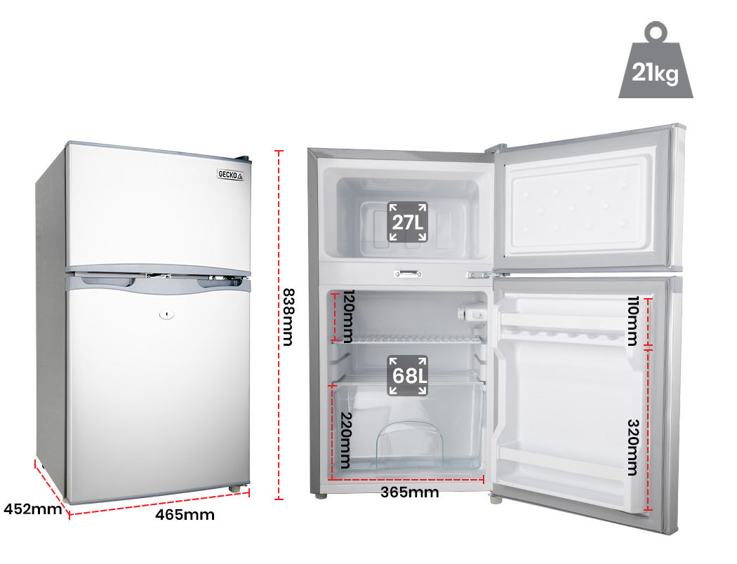NNEMB 95L Portable Upright Fridge Refrigerator 12V/24V/240V for Motorhome-Caravan-4