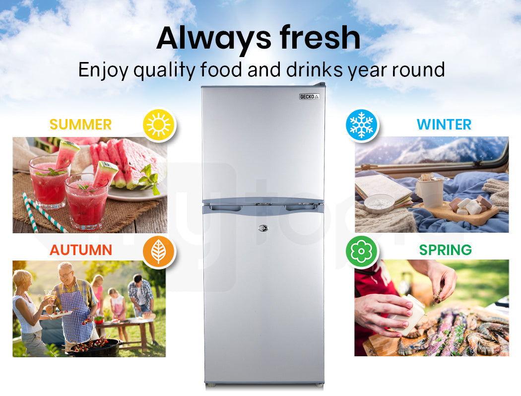 NNEMB 125L Portable Upright Fridge Refrigerator 12V/24V/240V for Motorhome-Caravan-4