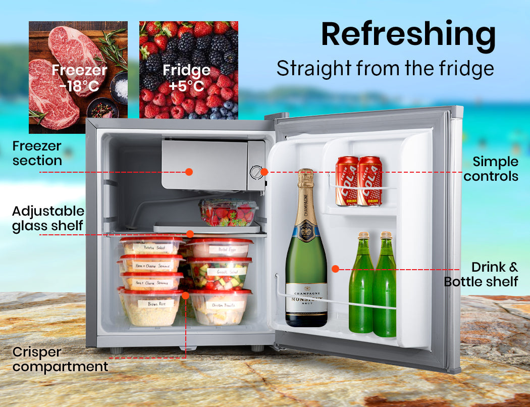 NNEMB 57L Portable Camping Bar Fridge with Freezer 12V/24V/240V-3