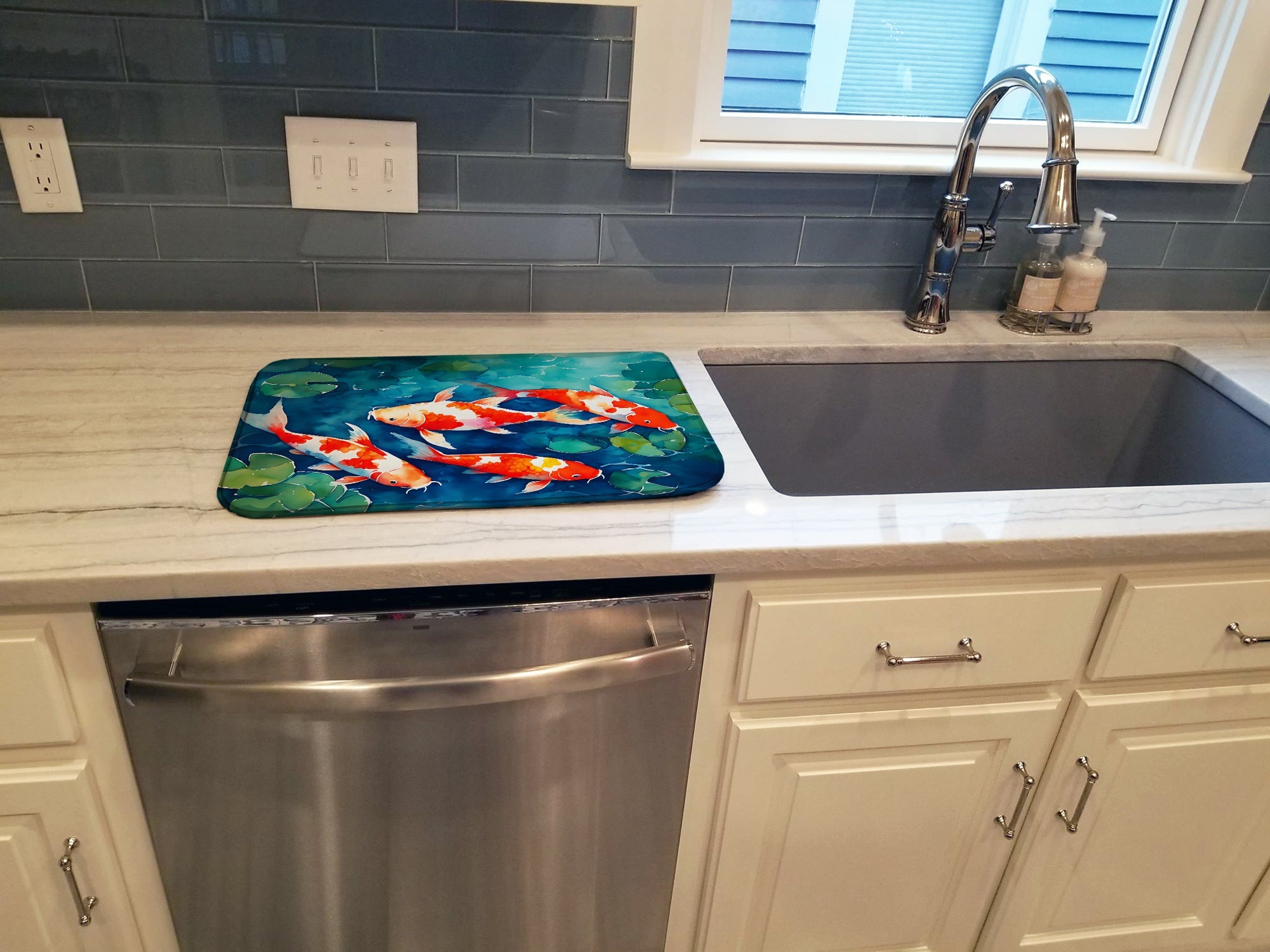 Koi Fish Dish Drying Mat-2