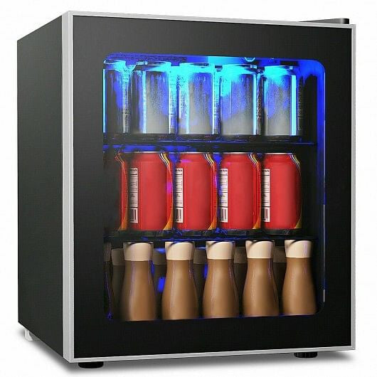 60 Can Beverage Mini  Refrigerator with Glass Door-3