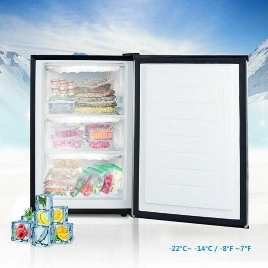 3 Cubic Feet Compact Upright Freezer with Stainless Steel Door-2