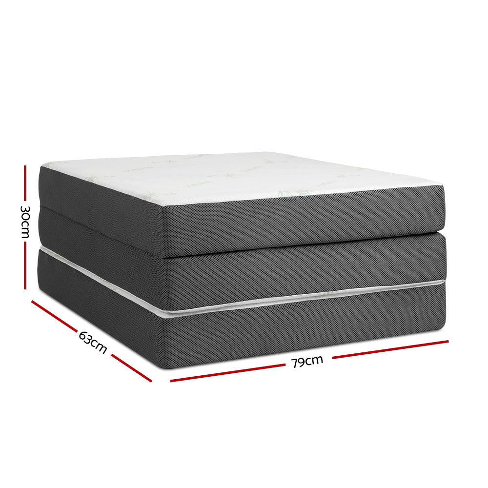 NNEDSZ Bedding Folding Foam Portable Mattress Bamboo Fabric-2