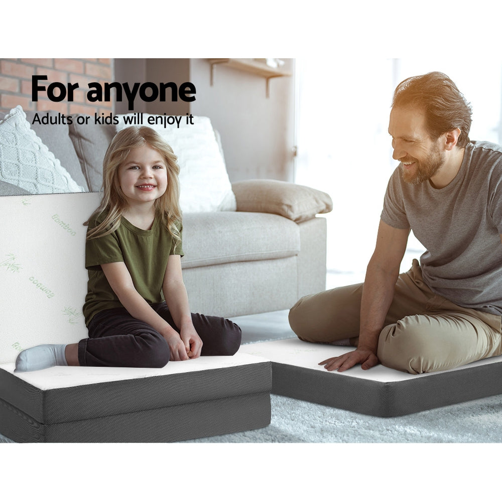 NNEDSZ Bedding Folding Foam Portable Mattress Bamboo Fabric-4